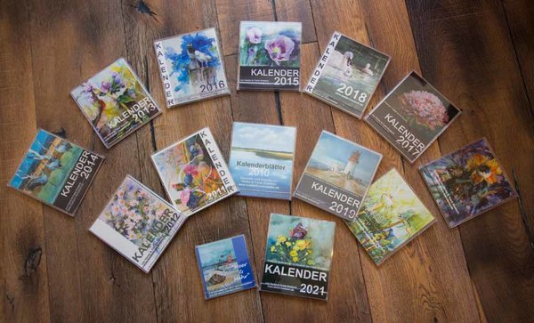 Kalender 2007 - 2021 mit Aquarellen von Hanka und Frank Koebsch