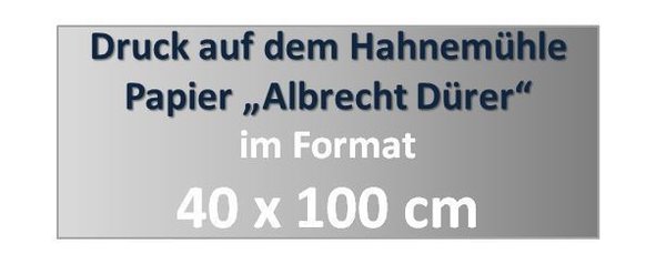 Druck auf Hahnemühle Papier „Albrecht Dürer“ im Format 40 x 100  cm