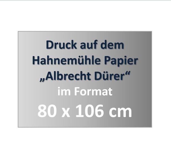 Druck auf Hahnemühle Papier „Albrecht Dürer“ im Format 80 x 106 cm