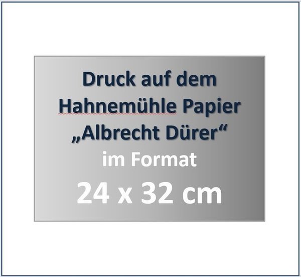 Druck auf Hahnemühle Papier „Albrecht Dürer“ im Format    24 x 32  cm