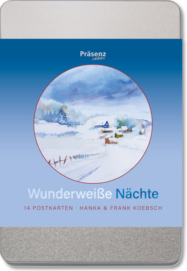 Postkarten-Box "Wunderweiße Nächte" mit Weihnachts- und Winter Aquarellen von Hanka & Frank Koebsch