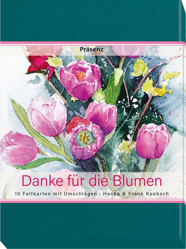Kunstkarten-Box "Danke für die Blumen" mit Aquarellen von Hanka & Frank Koebsch